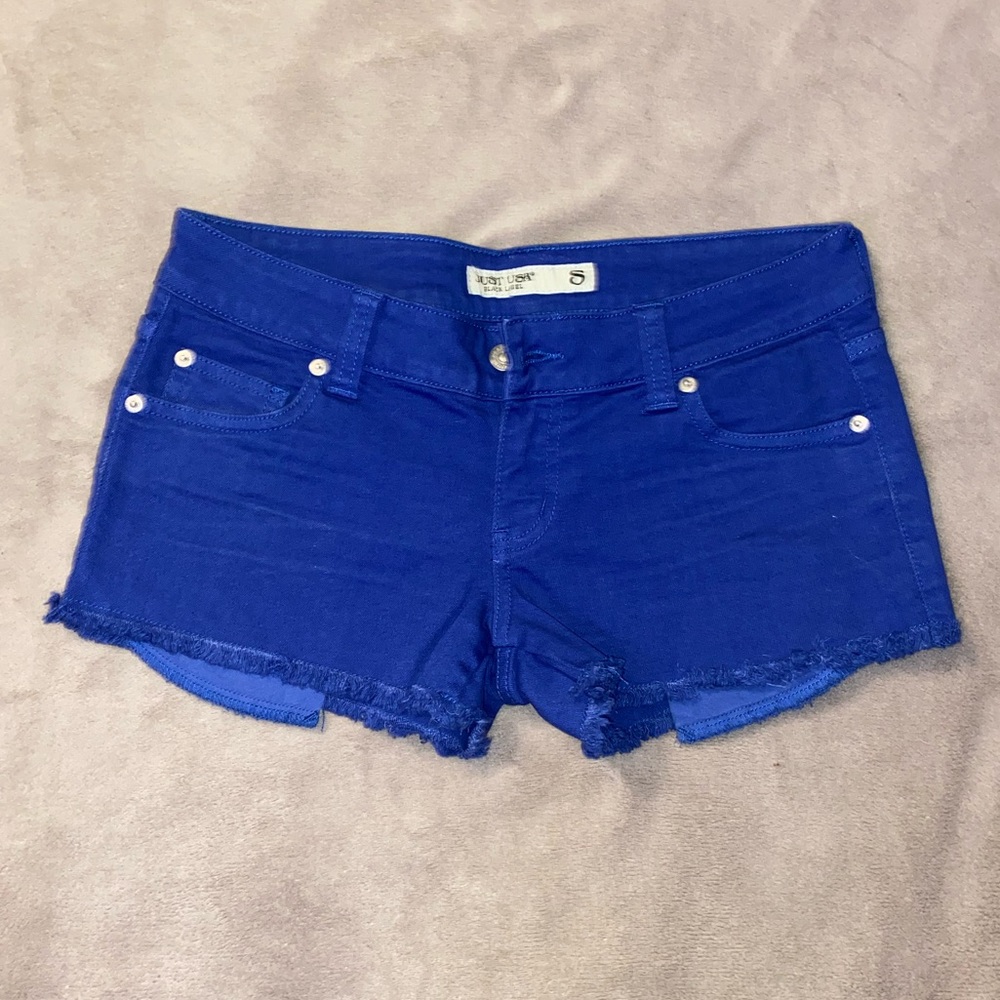 Like New Just USA Royal Blue Denim Shorts
